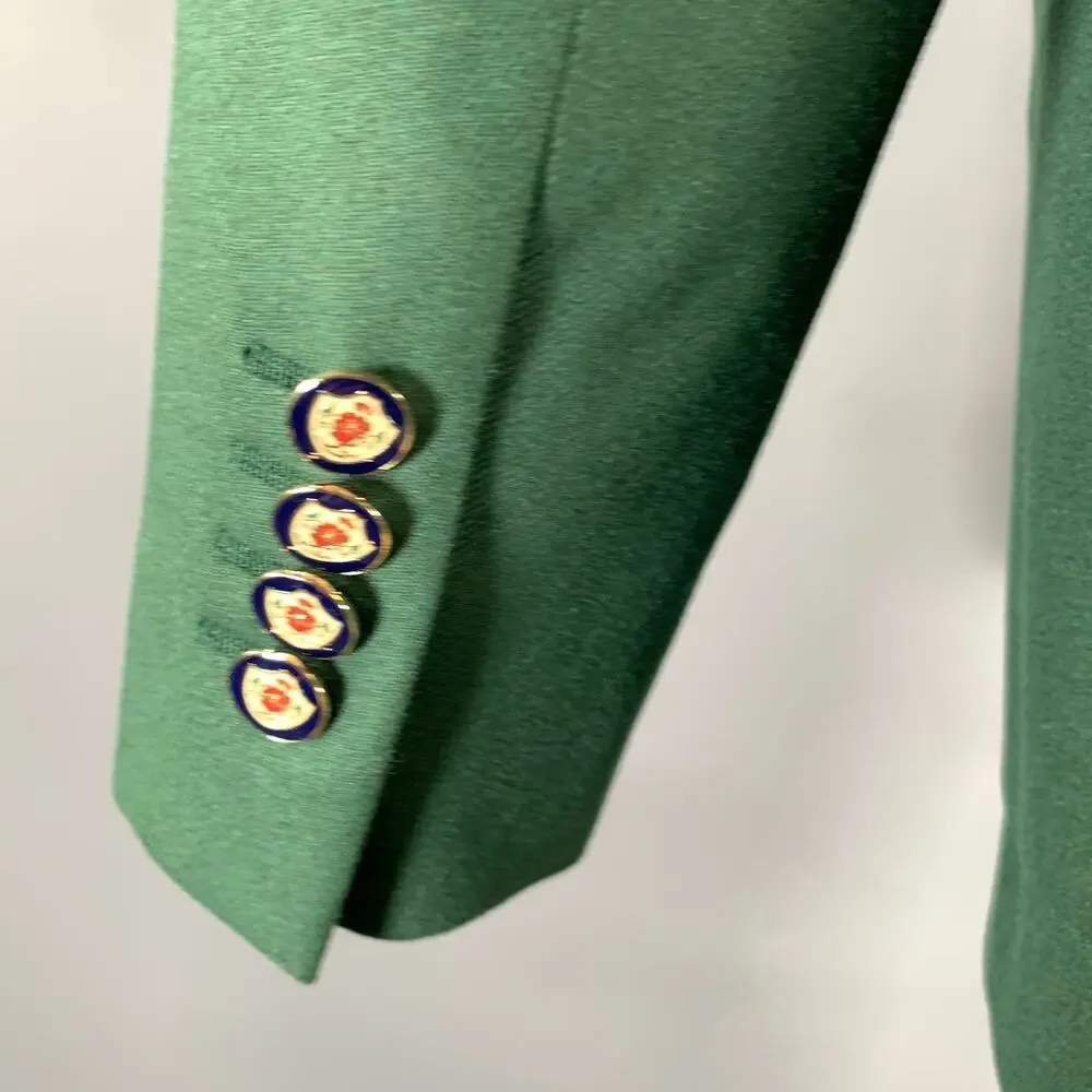 GUCCI Size 38 Green Wool Cashmere Notch Lapel Sport Coat